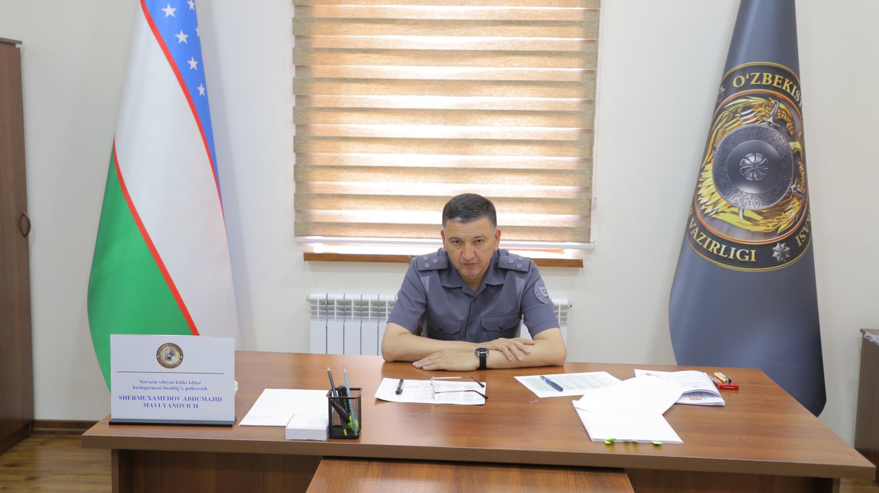 Xorazm viloyati IIB boshlig‘i tomonidan shaxsiy qabul o‘tkazildi