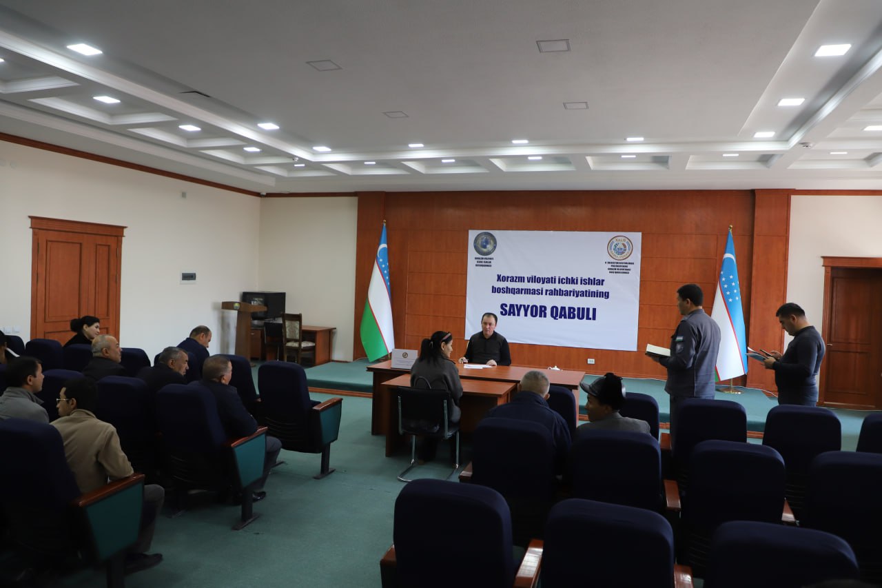 Хоразм вилояти ИИБ раҳбариятининг навбатдаги сайёр қабули вилоят марказидан энг олис ҳудуд…